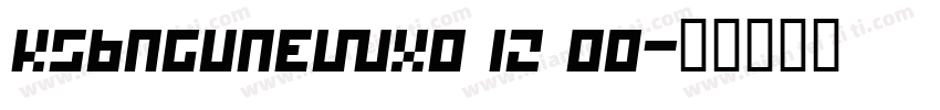 KSBNGUNEWX0 12 00字体转换